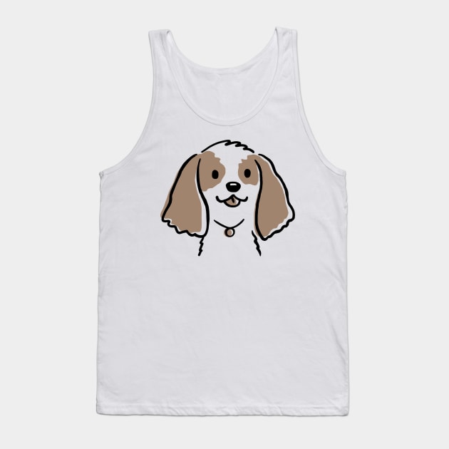 Cocker Spaniel Cartoon Dog Tank Top by Coffee Squirrel